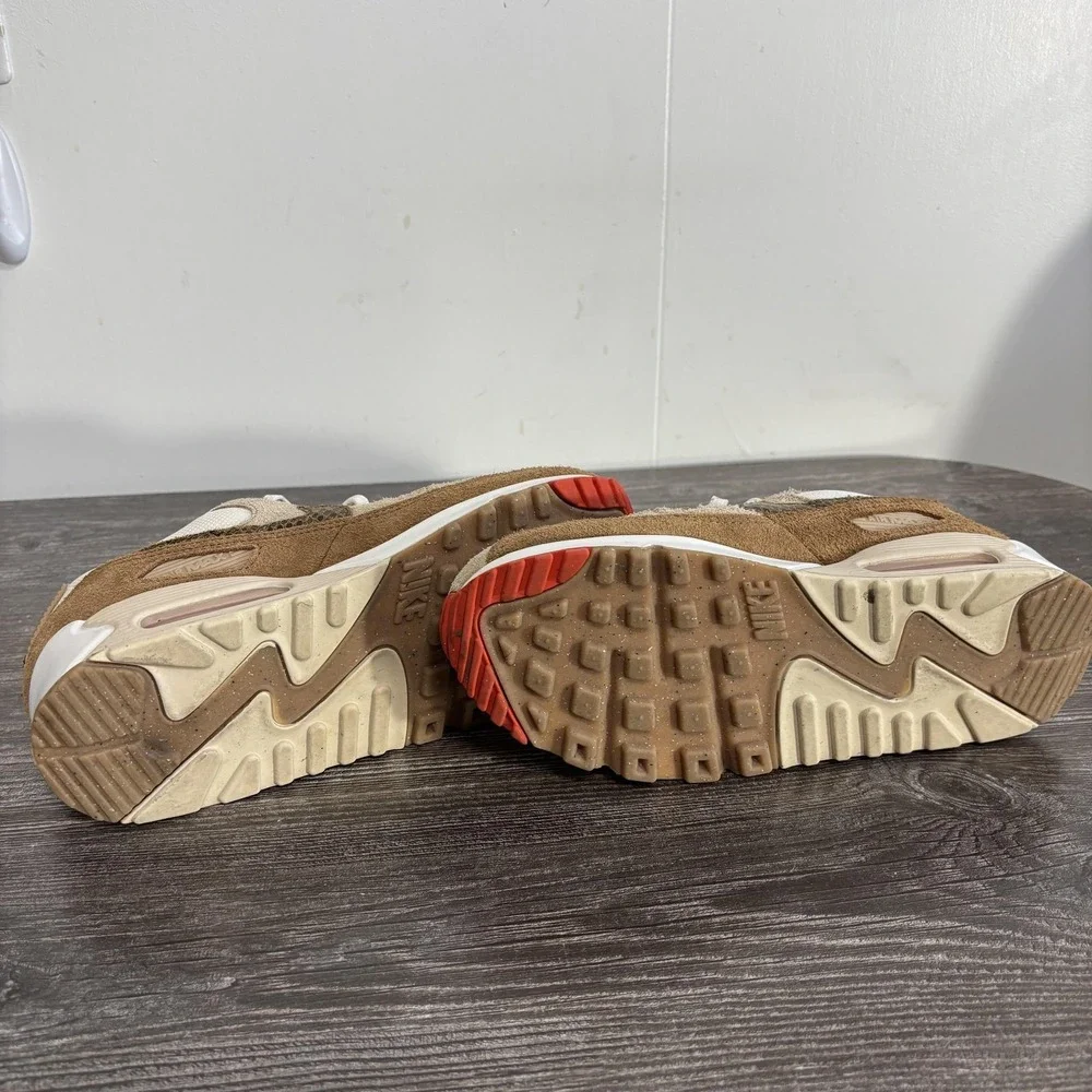 Nike Air Max 90 Shoes Womens Size 7.5 Brown Mesh Sneaker Low Top DX9502-100